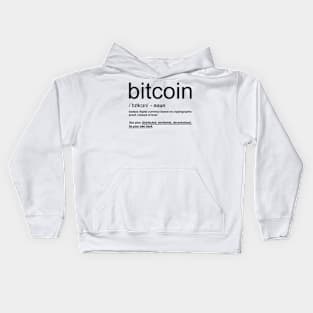 Bitcoin Definition Kids Hoodie